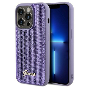 Etui Guess GUHCP13XPSFDGSU iPhone 13 Pro Max 6.7" fioletowy/purple hardcase Sequin Script Metal Case