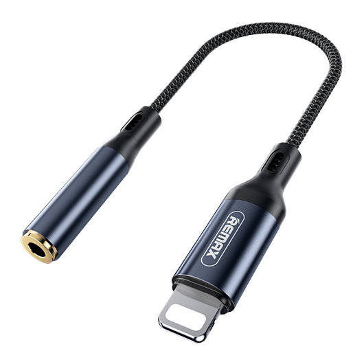 adapter przejściówka Lightning - mini jack 3,5mm Remax Sury Series  0,13m grafitowy (RL-LA13i)