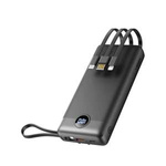 VEGER powerbank 20000 mAh z wbudowanymi kablami Micro USB / Typ C / Lightning C20 (W2047 / W2059) czarny