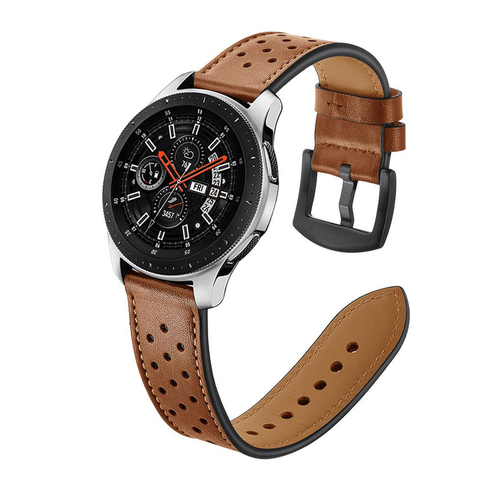 Pasek TECH-PROTECT Samsung Galaxy Watch 46mm Leather Brown Brązowy