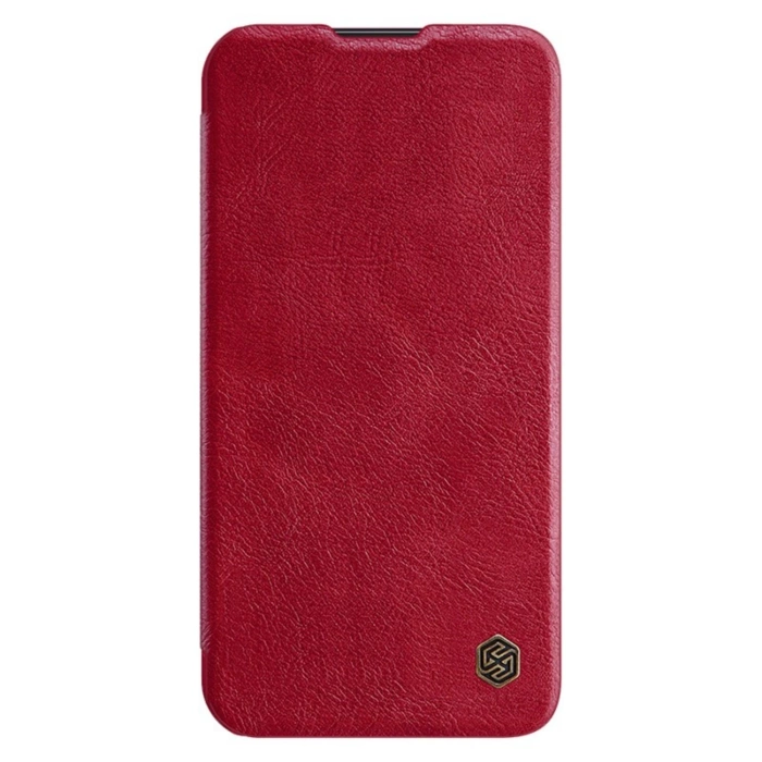 Nillkin Qin Leather Pro Case etui Samsung Galaxy S23+ pokrowiec z klapką osłona na aparat czerwone