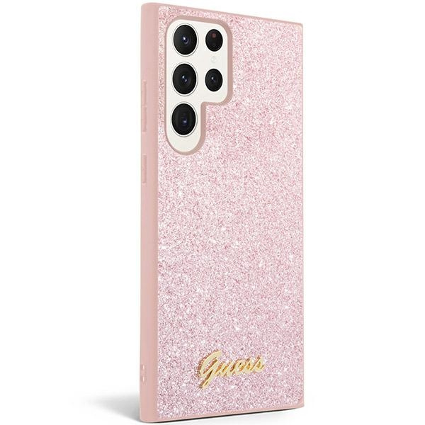 Etui Guess GUHCS24LHGGSHP Samsung Galaxy S24 Ultra S928 różowy/pink hardcase Glitter Script Case