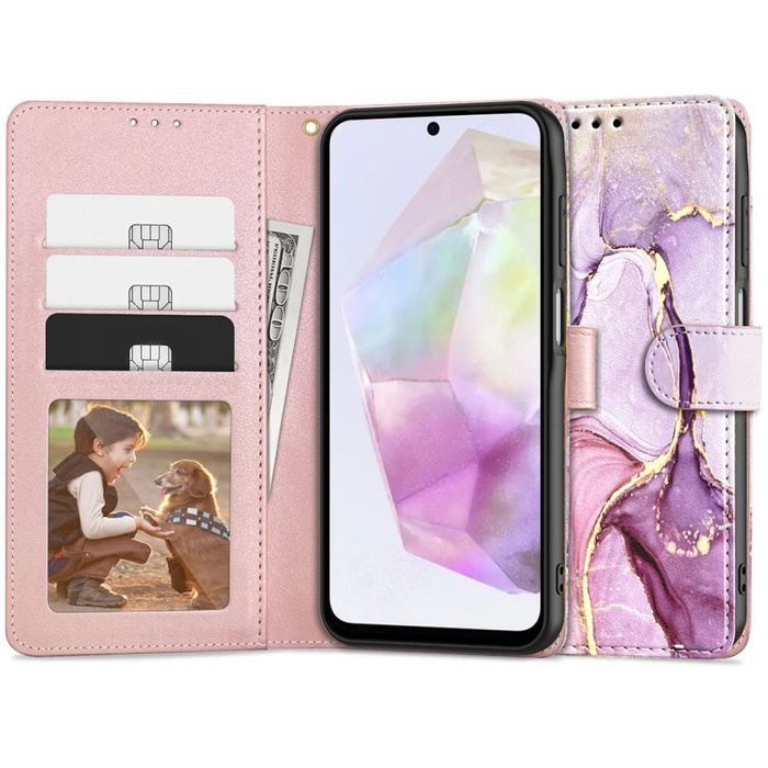 Etui Tech-protect Wallet Galaxy A35 5g Marble