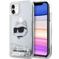 Etui Karl Lagerfeld KLHCN61LNCHCS iPhone 11 srebrny/silver hardcase Glitter Choupette Head Case