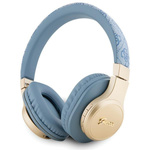 Guess słuchawki nauszne Bluetooth GUBH604GEMB niebieski/blue 4G Script