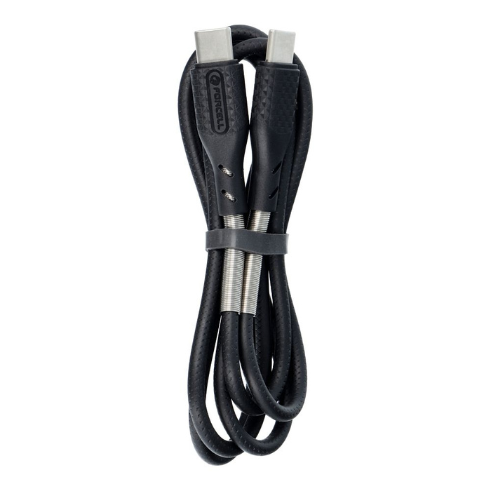 FORCELL F-ENERGY Carbon CB-02C kabel Typ C do Typ C PD QC3.0 5A 60W 1 m czarny