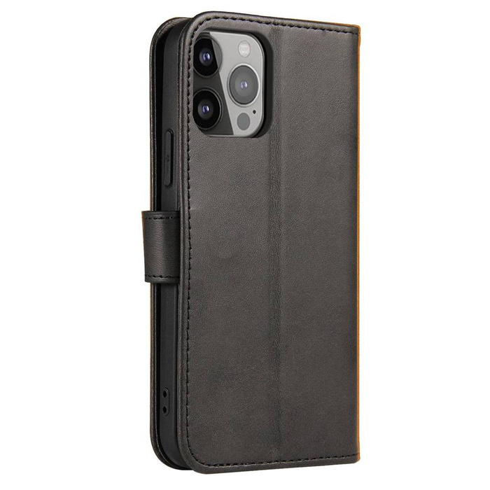 Etui portfel z klapką podstawką do iPhone 15 Plus Magnet Case - czarne