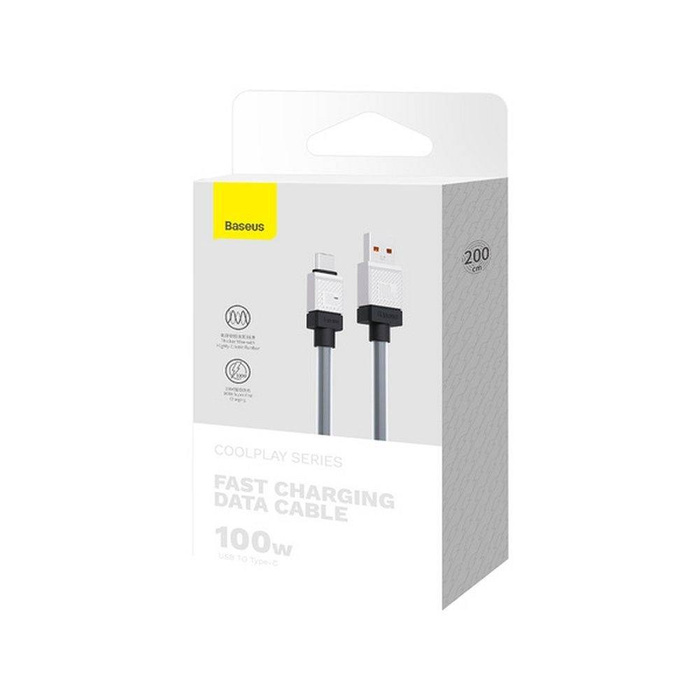 BASEUS kabel USB do Typ C CoolPlay Power Delivery 100W 2m czarny CAKW000701