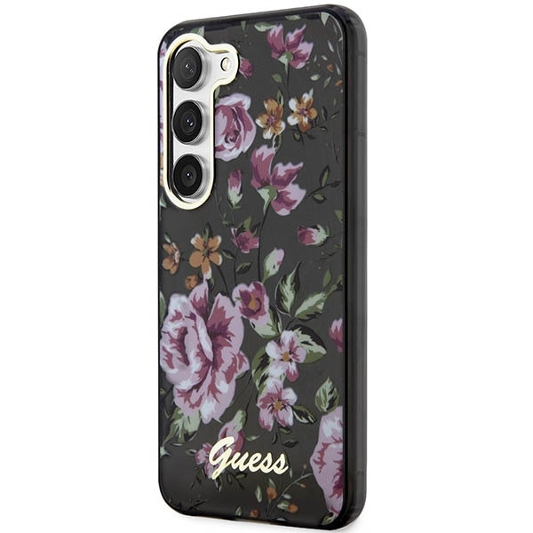 Etui Guess GUHCS23MHCFWSK S23 Plus S916 czarny/black hardcase Flower Collection Case