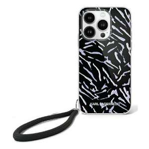 Etui Karl Lagerfeld iPhone 16 6.1" fioletowy/purple Zebra With Cord