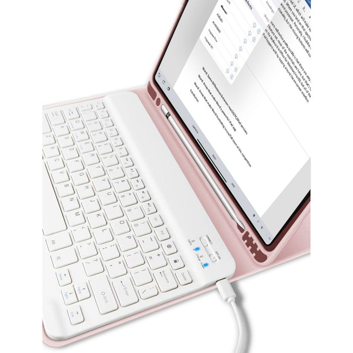 ETUI TECH-PROTECT SC PEN + KEYBOARD IPAD 10.2 2019 / 2020 / 2021 PINK