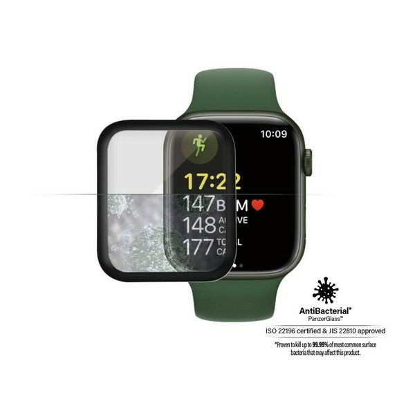 PanzerGlass Curved Apple Watch 7 41mm Antibacterial czarny/black