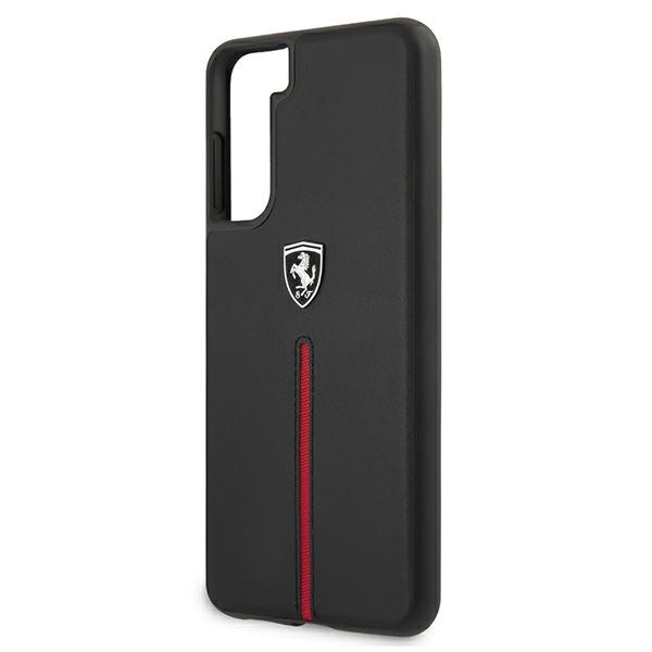 Etui FERRARI Samsung Galaxy S21 Plus G996 Off Track Leather Nylon Stripe FEOSIHCS21MBK Czarny Hardcase