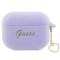 Etui Guess GUAP2LSCHSU AirPods Pro 2 cover purpurowy/purple Silicone Charm Heart Collection Case