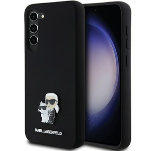 Etui Karl Lagerfeld KLHCS23MSMHKCNPK Galaxy S23+ S916 hardcase czarny/black Silicone Karl&Choupette Metal Pin