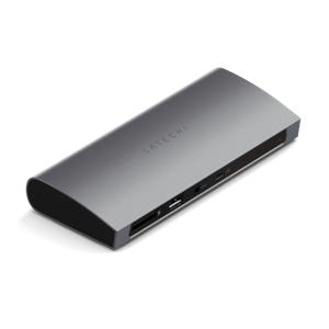 Satechi Thunderbolt 4 Dock - stacja dokująca (1x Thunderbolt 4 host port 96W, 3x Thunderbolt 4 15W, Gigabit ethernet, 3x USB-A 10Gbps, USB-A do ładowania, czytnik kart UHS-II SD, 3,5mm jack) (space gray)