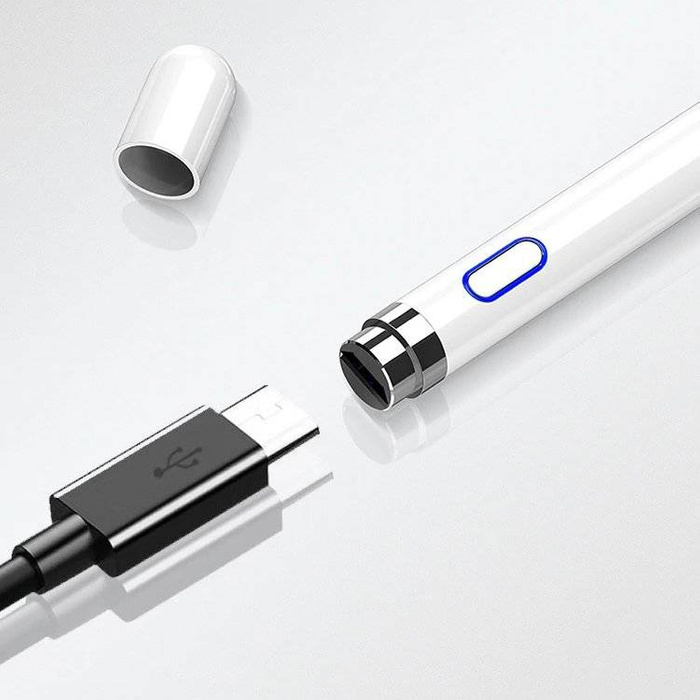 Cartinoe pojemnościowy rysik stylus pen do iPad z cienką końcówką 1,5 mm biały