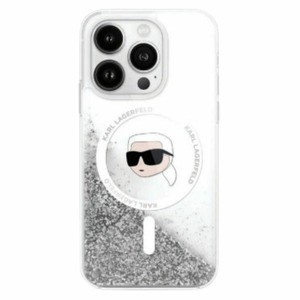 Etui Karl Lagerfeld iPhone 16 6.1" hardcase transparent Liquid Glitter Karl Head Magsafe