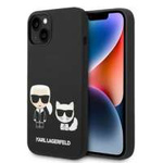 Etui KARL LAGERFELD Apple iPhone 14 Liquid Silicone Karl & Choupette Magsafe Czarny Hardcase