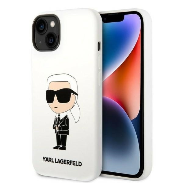 Etui Karl Lagerfeld Klhcp14ssnikbch Iphone 14 6,1" Hardcase Biały/white Silicone Ikonik Case