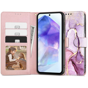 Etui Tech-protect Wallet Galaxy A55 5g Marble Case