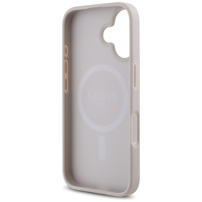 Etui Guess HC PU 4G Small 4G and Classic  do iPhone 16 MagSafe różowy