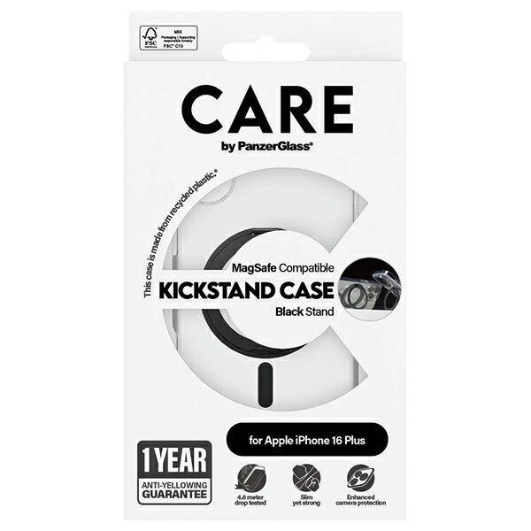 Etui CARE by PanzerGlass Feature Kickstand Case iPhone 16 Plus 6,7" czarny/black MagSafe 1323