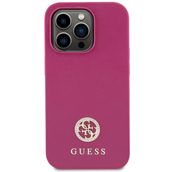 Etui Guess GUHCP15XPS4DGPP iPhone 15 Pro Max 6.7" różowy/pink hardcase Strass Metal Logo