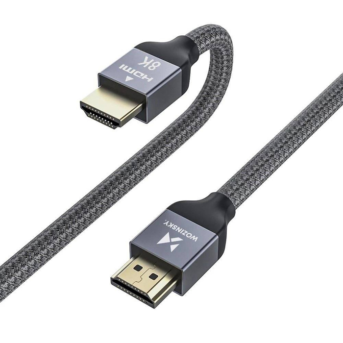 Wozinsky kabel HDMI 2.1 8K 60 Hz 48 Gbps / 4K 120 Hz / 2K 144 Hz 3m srebrny (WHDMI-30)