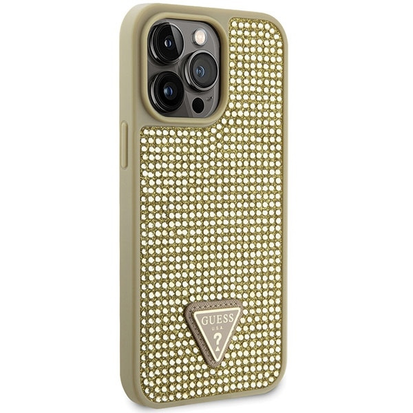 Etui Guess GUHCP14XHDGTPD iPhone 14 Pro Max 6.7" złoty/gold hardcase Rhinestone Triangle Case