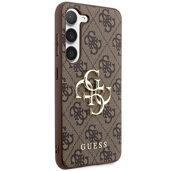 Etui Guess GUHCS23S4GMGBR S23 S911 brązowy/brown hardcase 4G Big Metal Logo Case