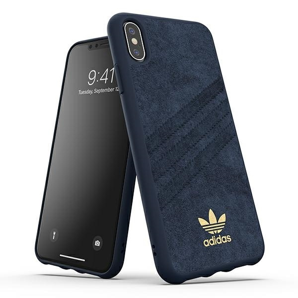 Etui ADIDAS ORIGINALS Apple iPhone Xs Max Moulded Ultra Suede Niebieski Case