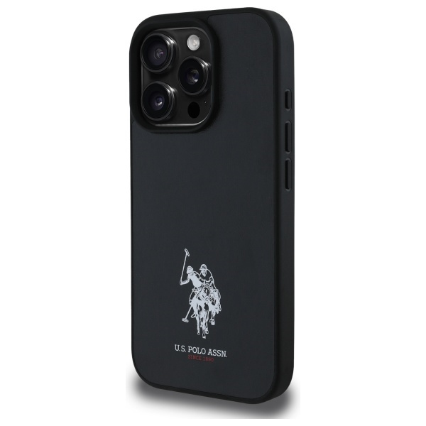 US Polo USHCP15XPGEK iPhone 15 Pro Max    6,7" czarny/black Leather Embroidered DH Color