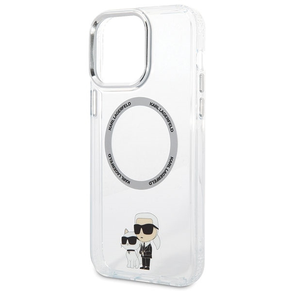 Etui Karl Lagerfeld KKLHMP13XHNKCIT iPhone 13 Pro Max 6,7" hardcase transparent Iconic Karl&Choupette Magsafe Case