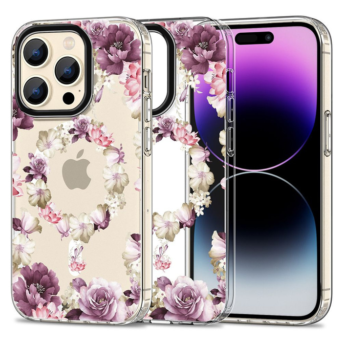 Etui Tech-protect Magmood Magsafe iPhone 15 Pro Max Rose Floral Case