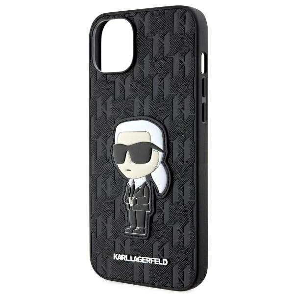 Etui Karl Lagerfeld KLHCP14MSAKHPKK iPhone 14 Plus 6.7" czarny/black Saffiano Monogram Ikonik Case