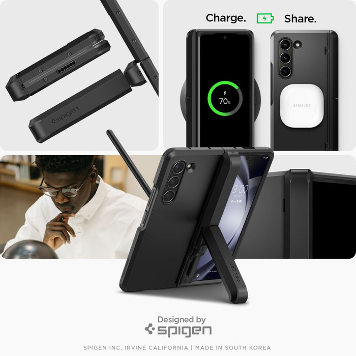 Etui Spigen Tough Armor Pro Pen Galaxy Z Fold 5 Black Case