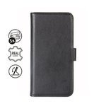 Skórzane etui Crong Premium Booklet Wallet iPhone 11 Pro z kieszeniami + funkcja podstawki czarny