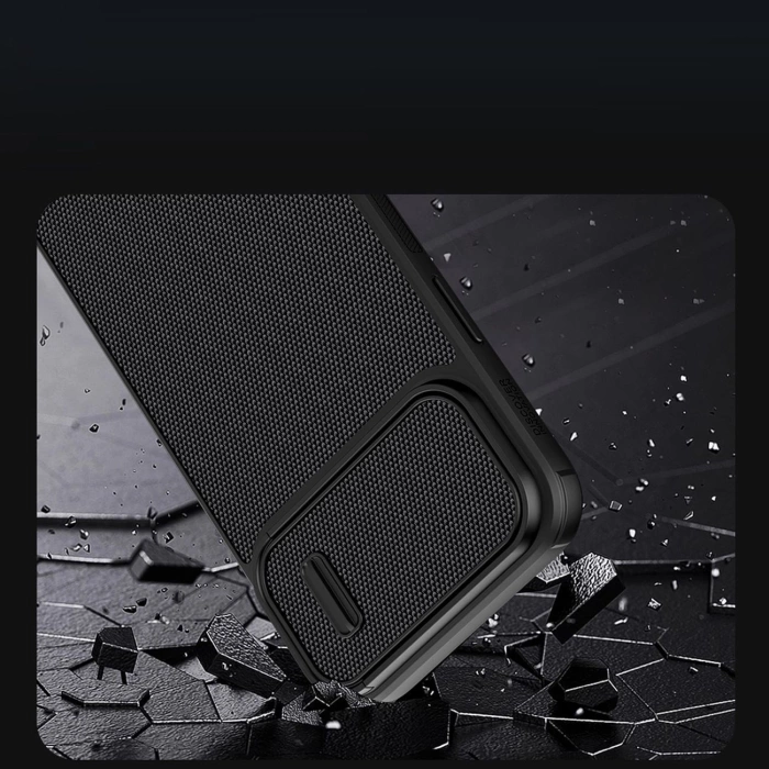 Nillkin Textured S Case etui iPhone 14 Pro pancerny pokrowiec z osłoną na aparat niebieski