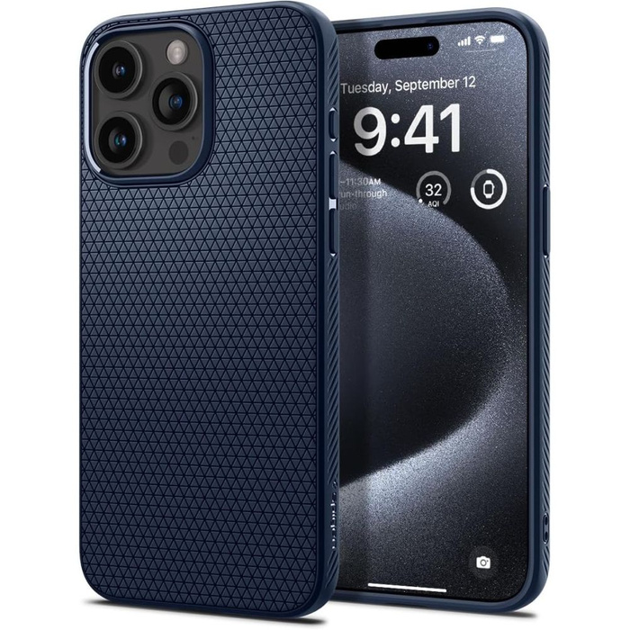 Etui Spigen Liquid Air iPhone 15 Pro Navy Blue Case