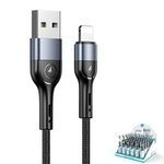 Kabel Pleciony USAMS USB Apple Lightning SJ448ZJ01 US-SJ448 U55 2A 1m Czarny