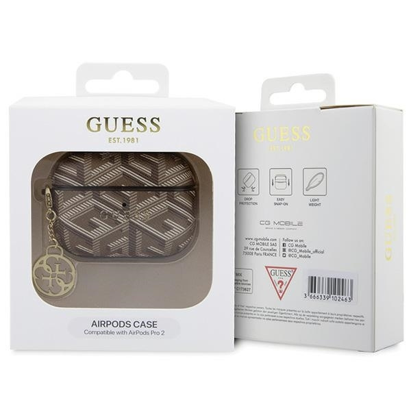 Etui Guess GUAP2PGCE4CW AirPods Pro 2 cover brązowy/brown GCube Charm Case