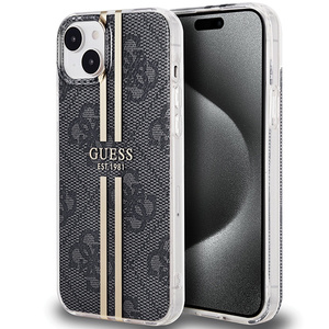 Etui Guess GUHCP15MH4PSEGK iPhone 15 Plus / 14 Plus 6.7" czarny/black hardcase IML 4G Gold Stripe Case