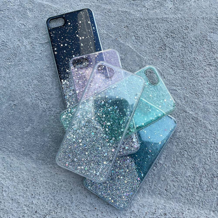 Wozinsky Star Glitter błyszczące etui pokrowiec z brokatem Xiaomi Redmi K40 Pro+ / K40 Pro / K40 / Poco F3 czarny