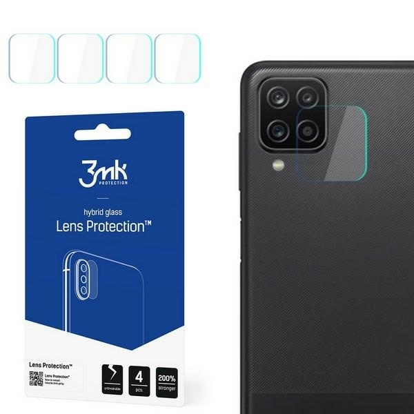 Szkło Hybrydowe 3MK Samsung Galaxy A12 A125 Lens Protect Ochrona Na Obiektyw Aparatu 4szt Glass