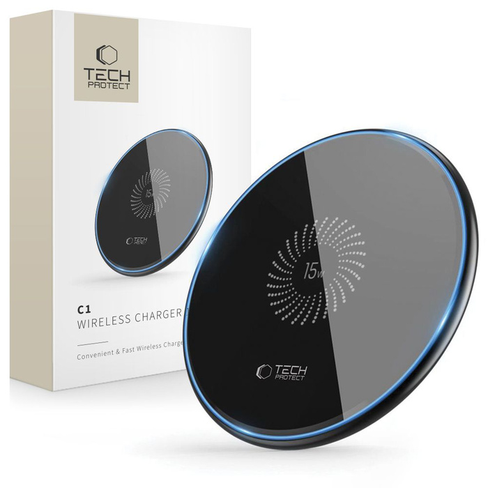 ŁADOWARKA TECH-PROTECT QI15W-C1 WIRELESS CHARGER 15W BLACK