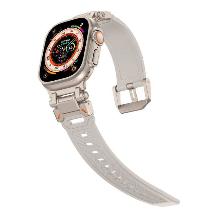 Pasek Tech-protect Delta Pro Apple Watch 4 / 5 / 6 / 7 / 8 / 9 / Se / Ultra 1 / 2 (42 / 44 / 45 / 49 Mm) Starlight/titanium