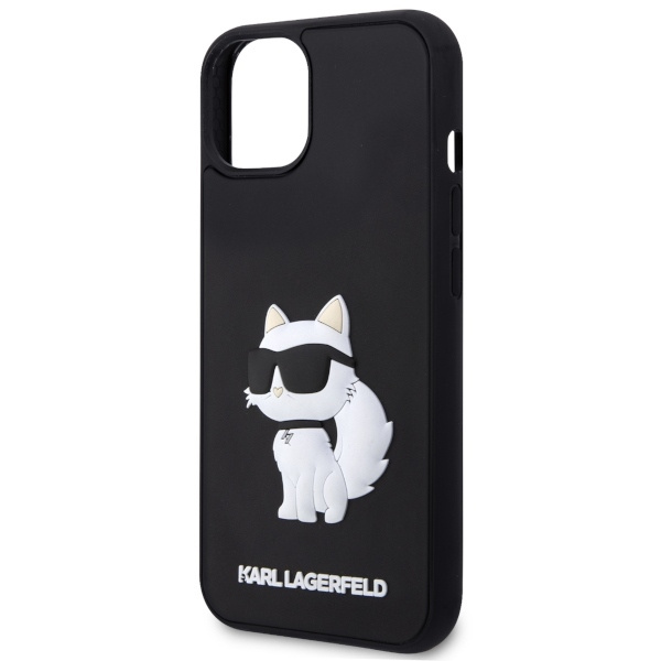 Etui Karl Lagerfeld KLHCP14M3DRKHNK iPhone 14 Plus 6.7" czarny/black hardcase Rubber Choupette 3D Case