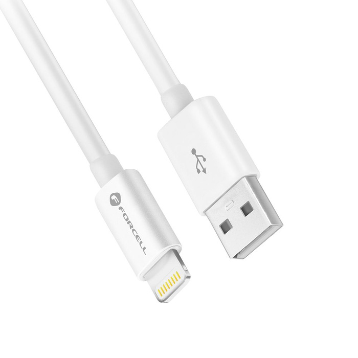 FORCELL F-ENERGY C703 kabel USB A do Lightning MFi 2,4A 12W 1 m biały