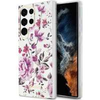 Etui Guess Guhcs23lhcfwst S23 Ultra S918 Biały/white Hardcase Flower Collection Case